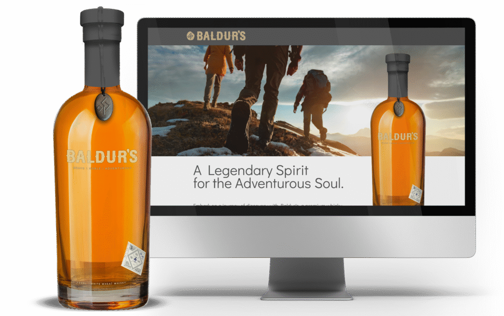 Baldur's website on an iMac